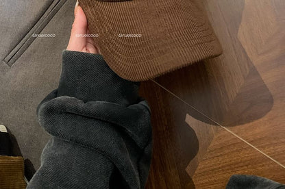 Lettering Corduroy Cap