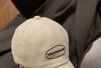 Lettering Corduroy Cap