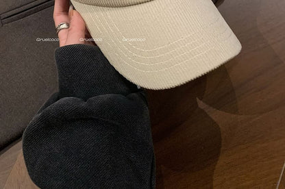 Lettering Corduroy Cap