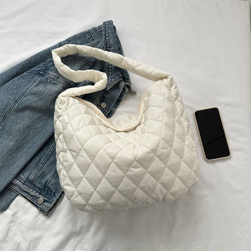 Plain Quilted Crossbody Bag