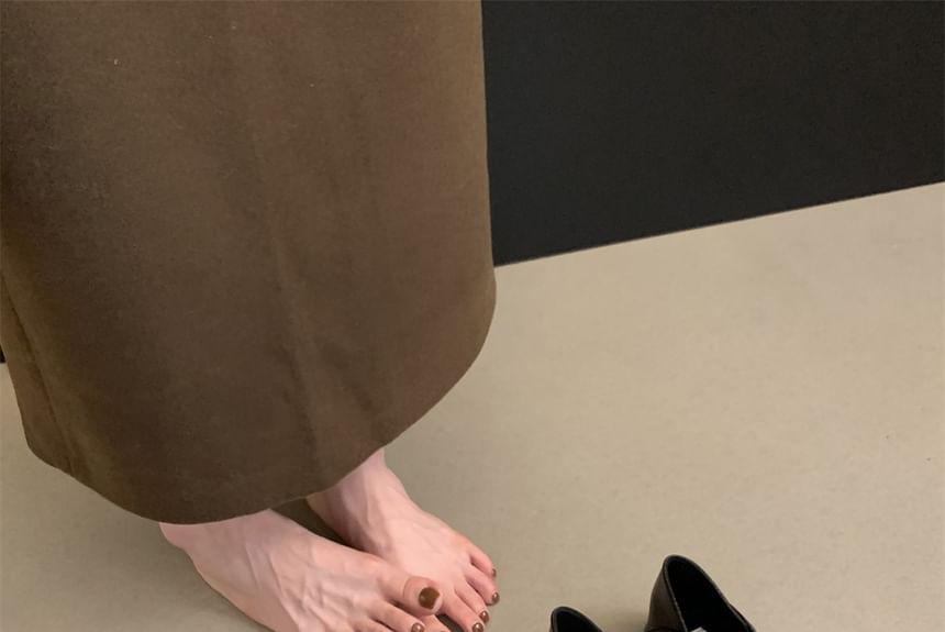 Square Toe Mary Jane Flats