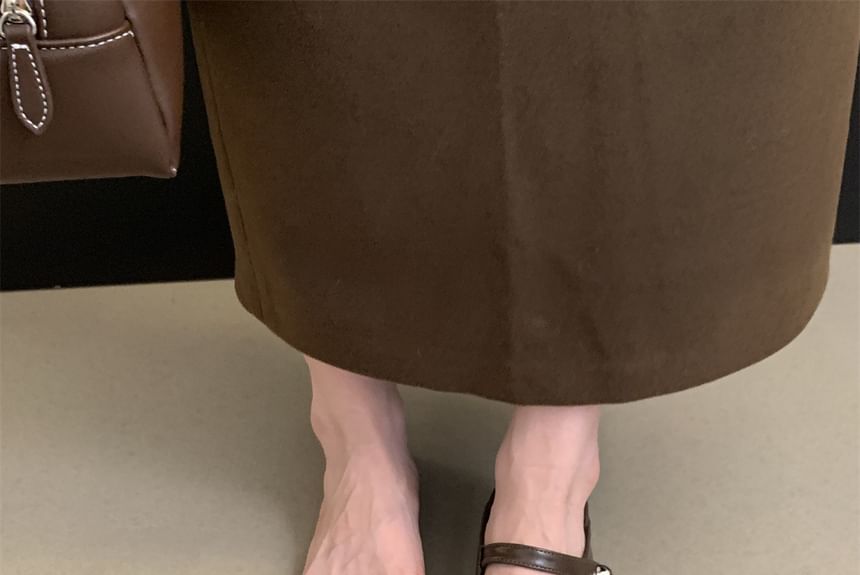 Square Toe Mary Jane Flats