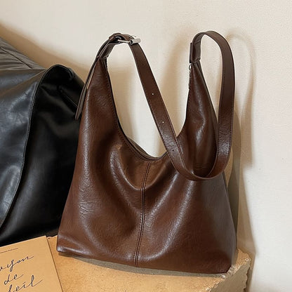 Plain Tote Leather Faux Bag