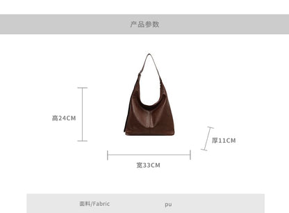 Plain Tote Leather Faux Bag