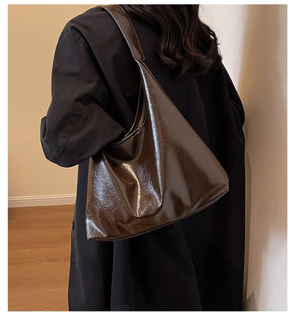 Bag Plain Faux Leather Tote