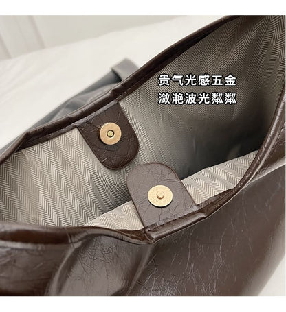 Bag Plain Faux Leather Tote