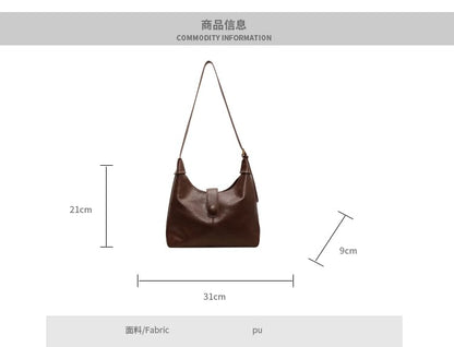 Plain Leather Faux Bag Tote