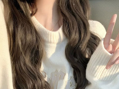 Pullover mit Rundhalsausschnitt und Schriftzug