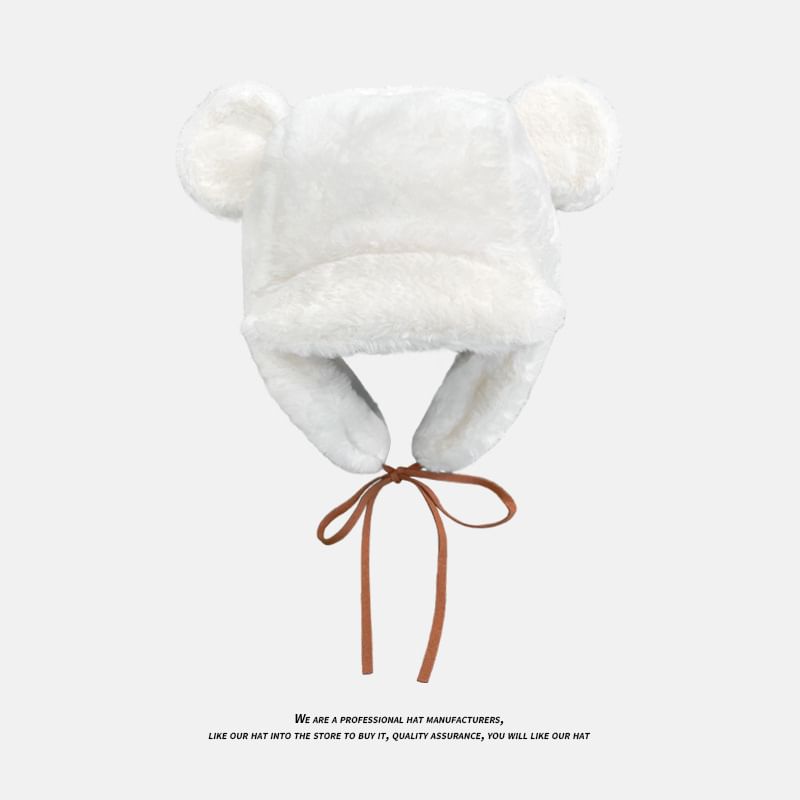 Bear Ear Chenille Trapper Hat