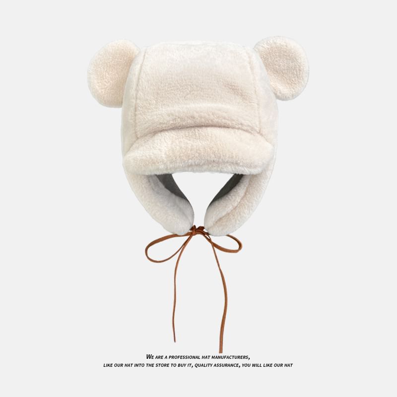 Bear Ear Chenille Trapper Hat