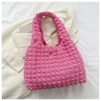 Plain Shirred Tote Bag