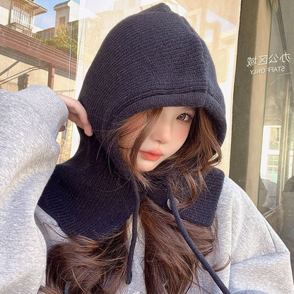 Buttoned Knit Balaclava