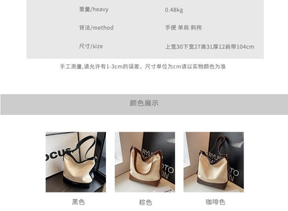 Zweifarbige Beuteltasche aus Kunstleder