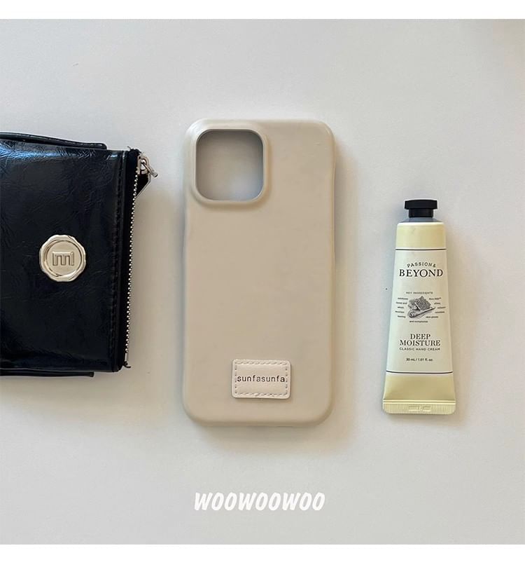 Phone Leather Applique Lettering Faux Case