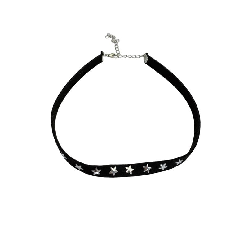 Faux Leather Studded Choker