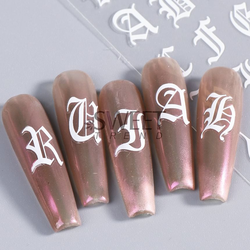 Alphabet Nail Art Stickers (Various Designs)