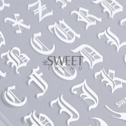 Alphabet Nail Art Stickers (Various Designs)