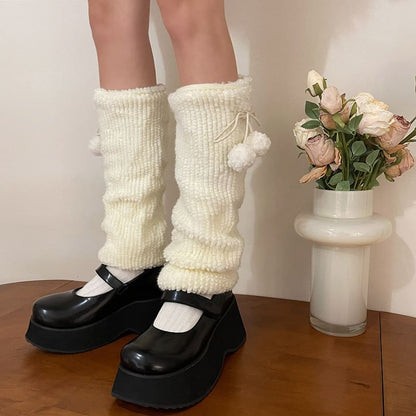 Pom Pom Leg Warmer