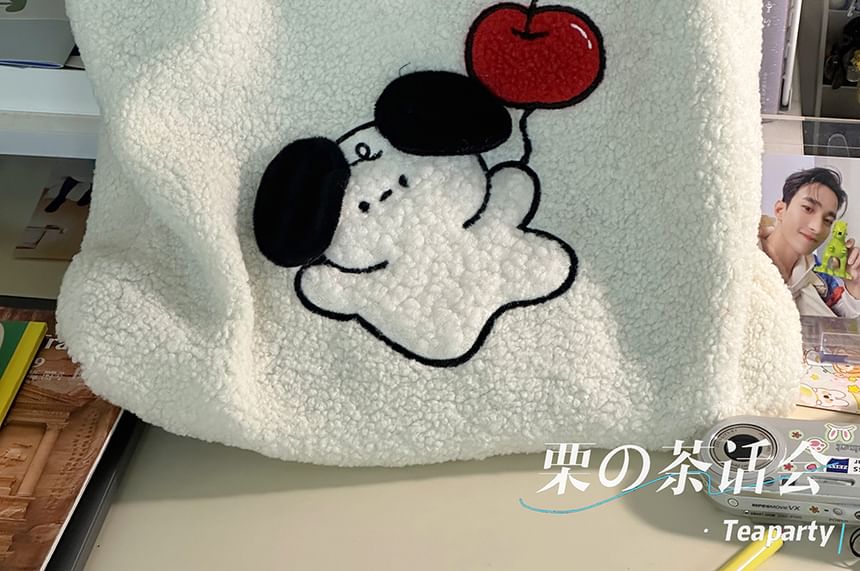 Cartoon Fleece Tote Bag