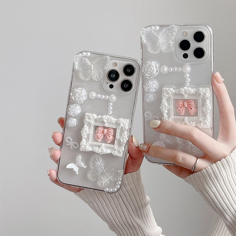 Floral Case Bow Phone