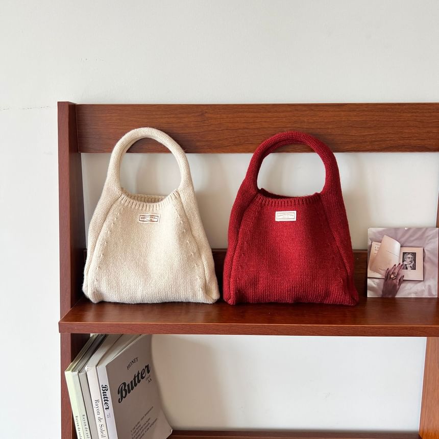 Plain Knit Tote Bag