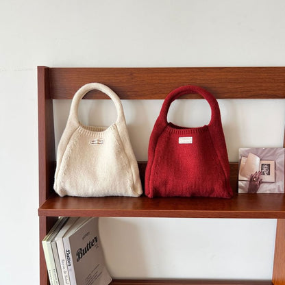 Plain Knit Tote Bag