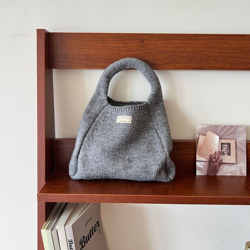 Plain Knit Tote Bag
