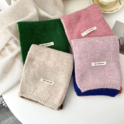 Color Block Knit Scarf