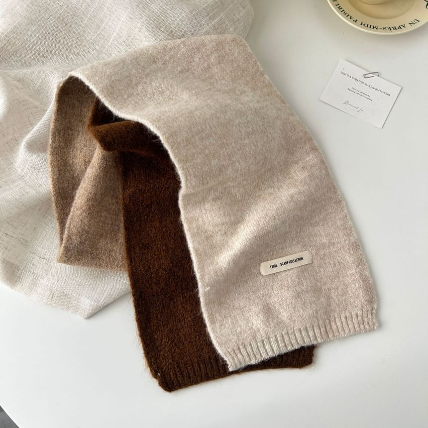 Color Block Knit Scarf