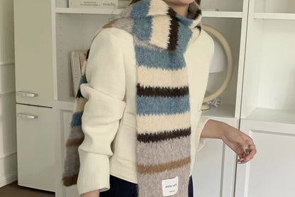 Striped Knit Scarf