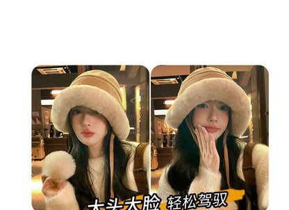 Pom Pom Faux Shearling Hat