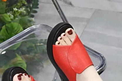 Platform Wedge Slide Sandals