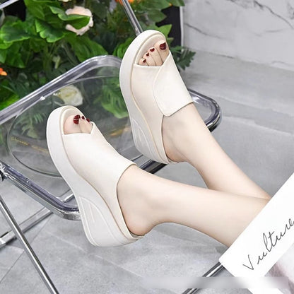 Platform Wedge Slide Sandals