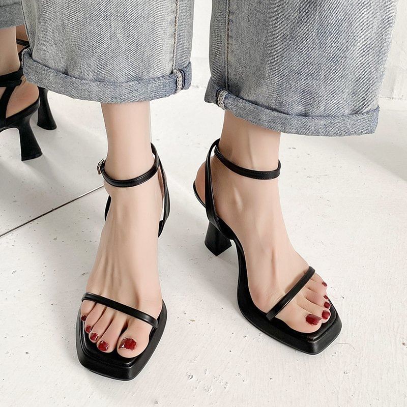 Ankle Strap Platform Chunky Heel Sandals