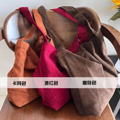 Crossbody Bag Plain Corduroy