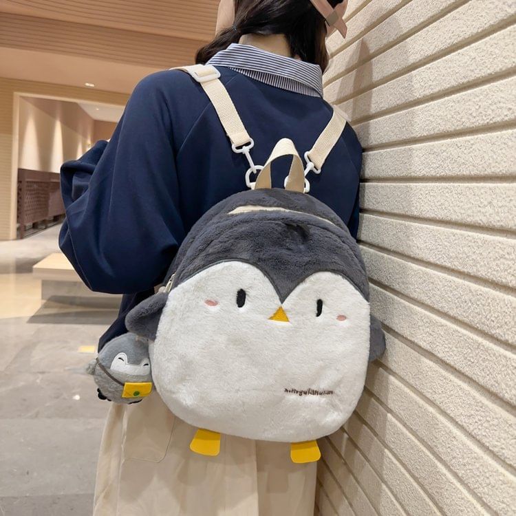 Penguin Fluffy Backpack