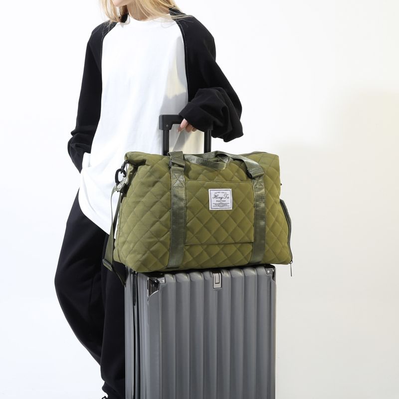 Applique Quilted Carryall Bag