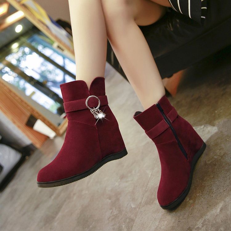 Short Snow Boots Hidden-Wedge