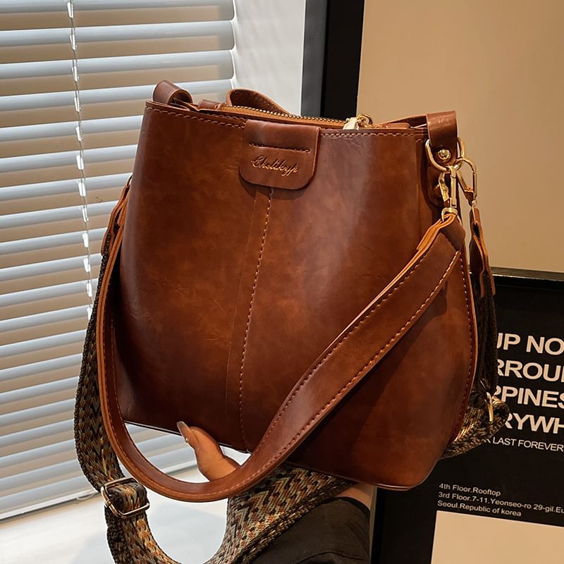 Bucket Faux Leather Bag