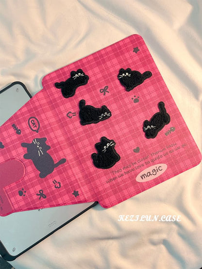 Cat iPad Plaid Case