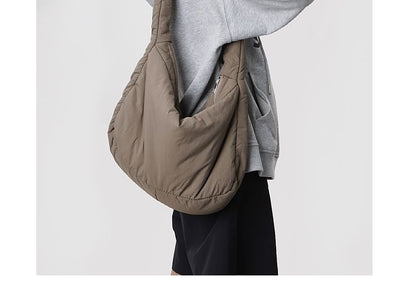 Sac à bandoulière en duvet uni