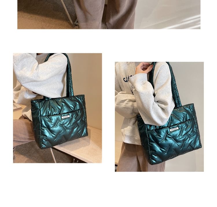 Plain Puffer Tote Bag