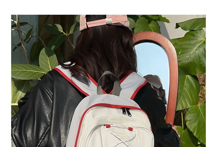 Color Block Zip Backpack