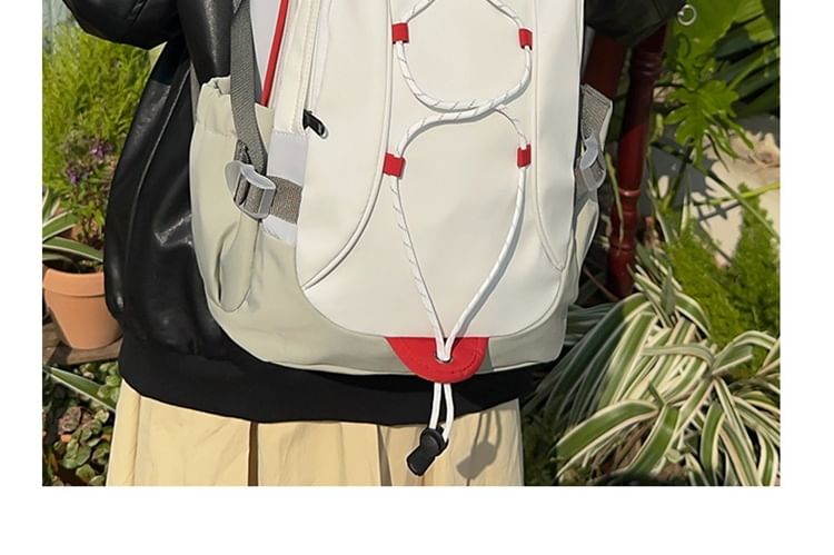 Color Block Zip Backpack