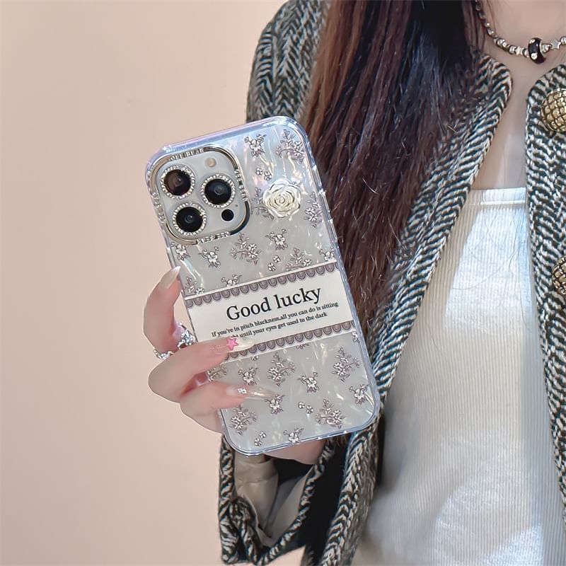 Floral Lettering Phone Case