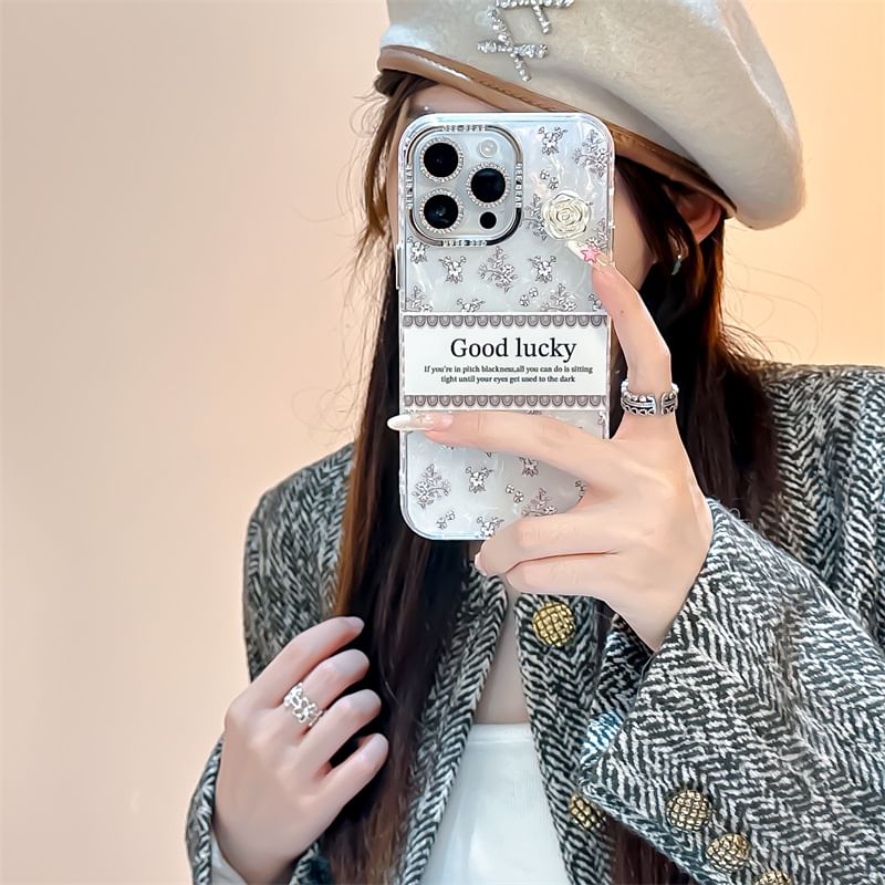 Floral Lettering Phone Case