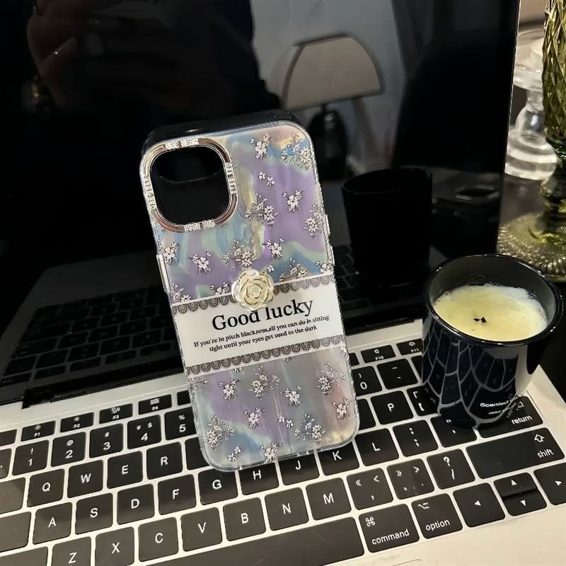 Floral Lettering Phone Case