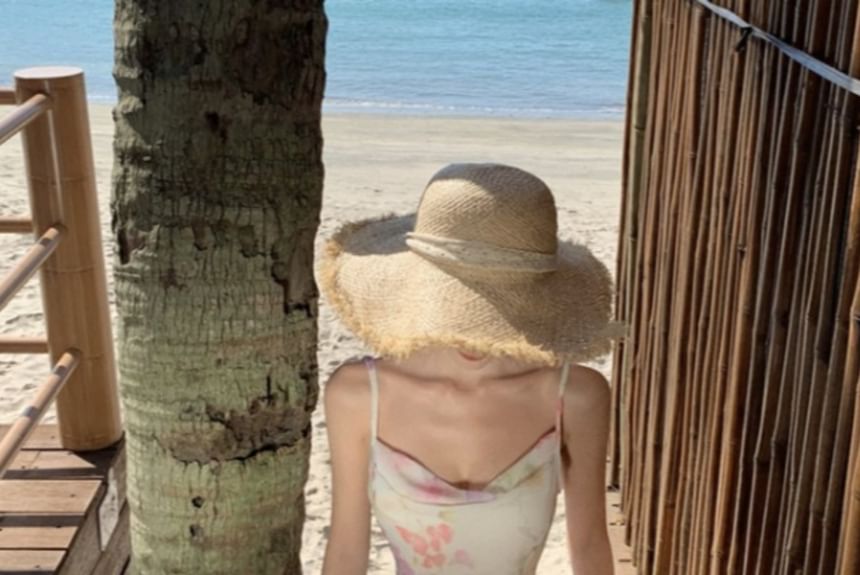 Spaghetti Strap Floral Print Maxi Sheath Dress