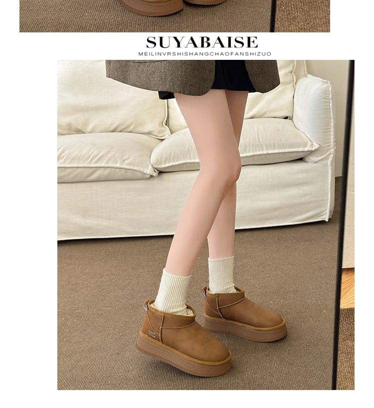 Platform Snow Ankle Boots