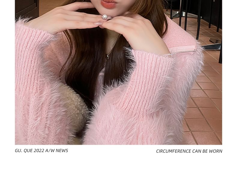 Metal Plate Cat Ear Chenille Hat